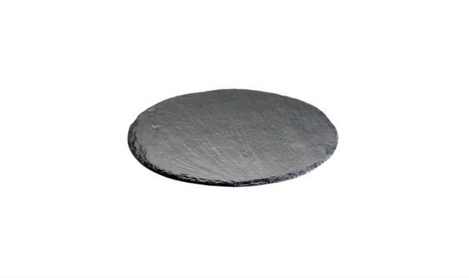 Блюдо круглое камень черный сланец Д-25см